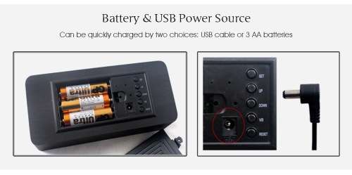 Voice-activated Triangle Wooden Digital Alarm Clock - WOOD