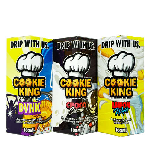 COOKIE KING E-LIQUID VAPE JUICE / 3 BOTTLES 100ML VALUE PACK DEAL