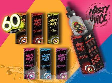 NASTY JUICE FRUITY SERIES E-LIQUID VAPE JUICE / 6 BOTTLES 60ML VALUE PACK DEAL