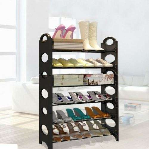 6 Tier Shoe Rack - BLACK / HOLDS 18 PAIRS SHOES