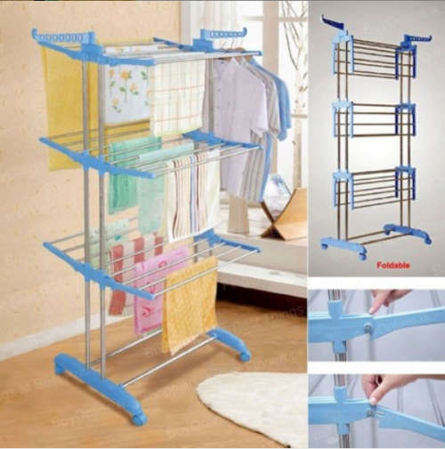 Foldable 3 Layer Clothes Air Hanger Dryer Stand Rack
