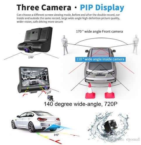 CAR DASH CAM 4" WITH REAR VIEW CAMERA