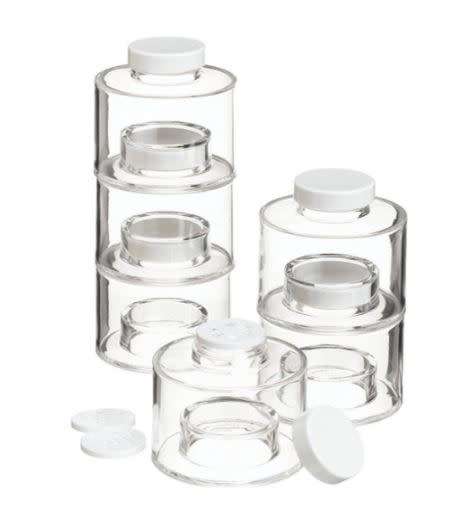 12 Bottles Plastic Stackable Spice Rack Carousel (Transparent)