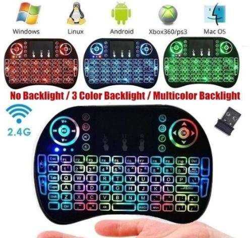 Mini Wireless Keyboard Mouse Combo Multicolor Backlight