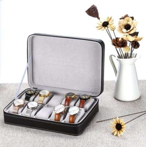 WATCH BOX 10 SLOT TRAVEL CASE