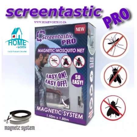SCREENTASTIC PRO MAGNETIC MOSQUITO FLY INSECT PEST PREVENTION NET CURTAIN 3 PACK
