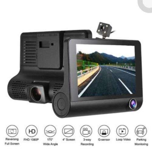 Dash Cam 3 View Camera including rearview camera