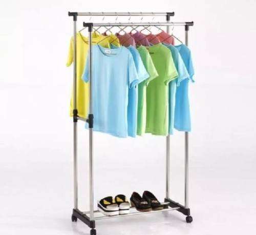 Double pole cloths rail | handles upt o 30kg