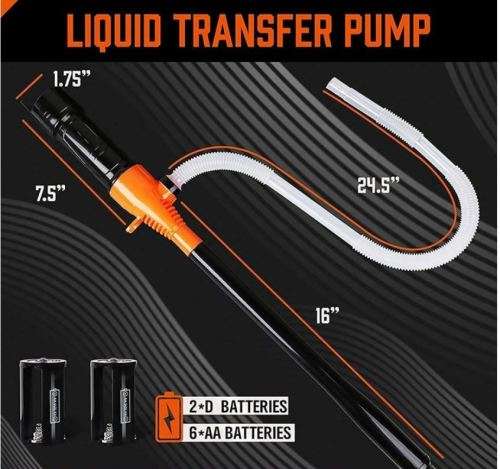 Battery Powered Liquid Transfer Pump Pipe