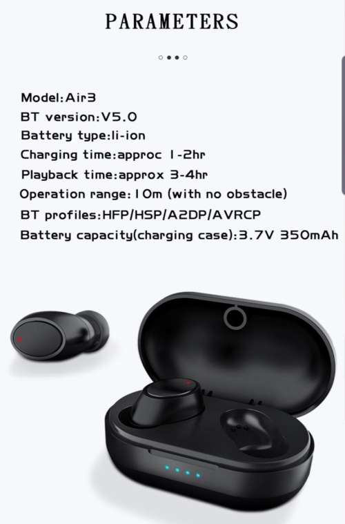 Air 3 Wireless Earbuds TWS Mini Bluetooth Ear Buds Headphones With Mic Stereo