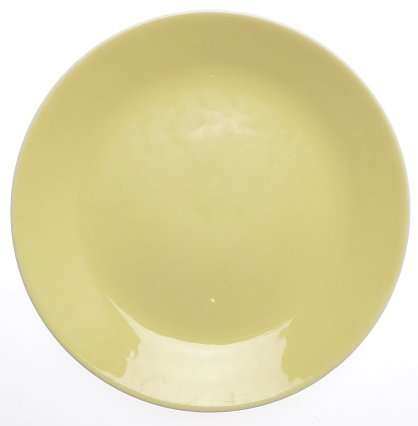 Continental China Vitreous collectable retro cake plate yellow EXCELLENT condition