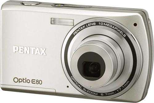 Pentax Optio E80 Compact Digital Camera (Silver)