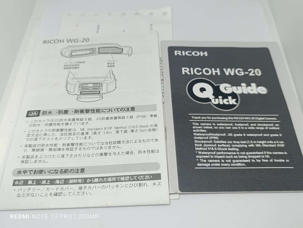 Ricoh WG-20 - 14MP - 5x Zoom - Waterproof Digital Camera