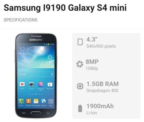 SAMSUNG S4 MINI SMARTPHONE