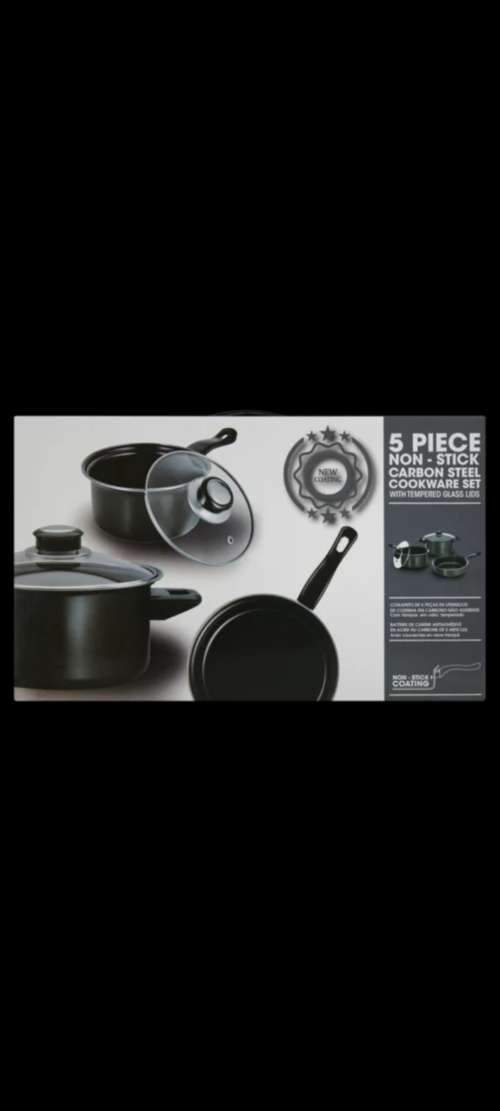 5 Piece Non Stick Carbon Steel pot set