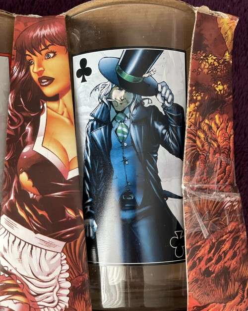 Set of 4 Wonderland Glasses - Based on Zenescope Comic Book Series: Grimm Fairy Tales