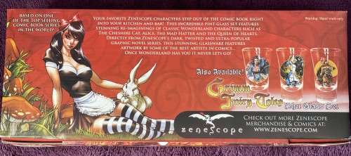 Set of 4 Wonderland Glasses - Based on Zenescope Comic Book Series: Grimm Fairy Tales