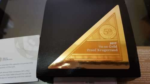Proof Kruger Rand 1/50 oz pure 22 Carat Gold - SA Mint with COA