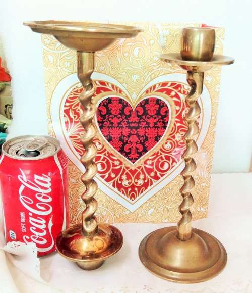 2 Barley Twist brass candles Excellent Classic PairLOOK At My BUY NOW LISTINGS NO WAITING