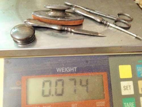 Antique Box+5*4HallmarkedSILVER Manicure Set*BOBtoADELINE WISHING HER M HAPPY RETURNSofDay-8.9.1923