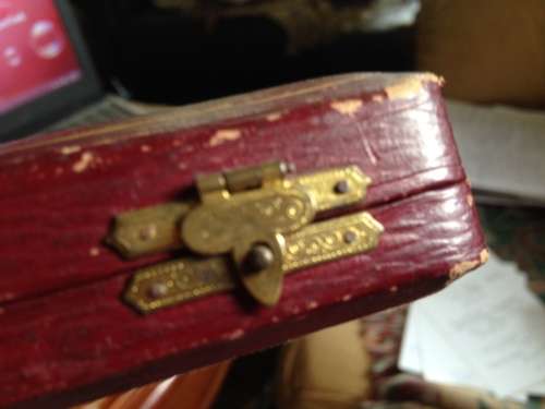 Antique Box+5*4HallmarkedSILVER Manicure Set*BOBtoADELINE WISHING HER M HAPPY RETURNSofDay-8.9.1923