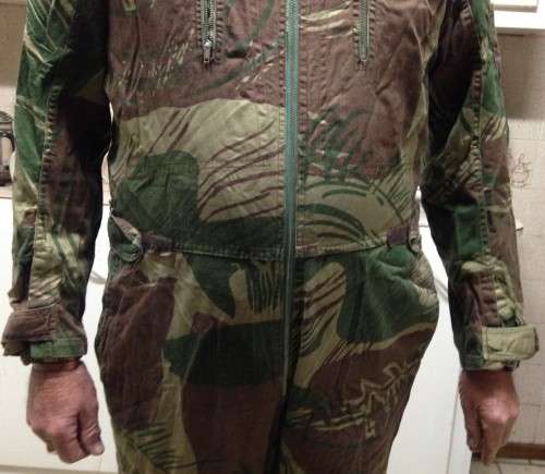 RHODESIA AIRFORCE FLIGHT SUIT COMPLETE*ZIPS+POCKETS tear pants legs bottom*