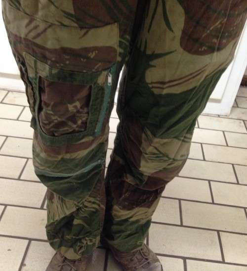 RHODESIA AIRFORCE FLIGHT SUIT COMPLETE*ZIPS+POCKETS tear pants legs bottom*