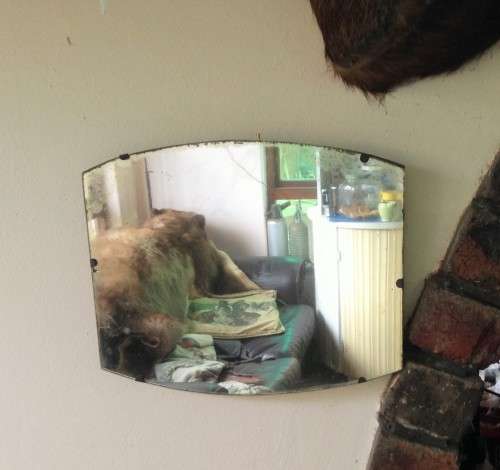 VINTAGE MIRRORLENGTH 360 MM Xwidth295 MM* READ *lot Damage* ]!!GREAT COUNTRY HOME DECOR!!!!