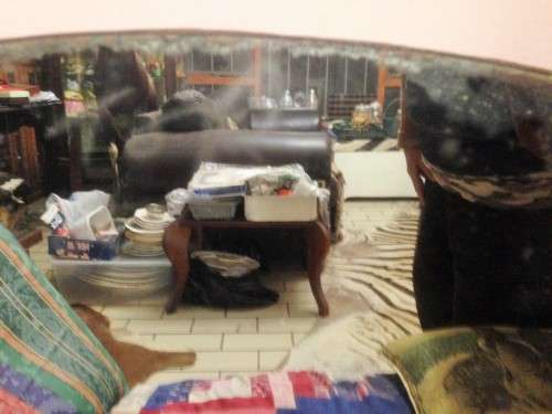 VINTAGE MIRRORLENGTH 360 MM Xwidth295 MM* READ *lot Damage* ]!!GREAT COUNTRY HOME DECOR!!!!