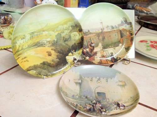 PLATES MELAWARE JERUSALEM-WALL *GREAT COUNTRY HOME DECOR l@@kAtMy*BUY NOW items*NO WAITING