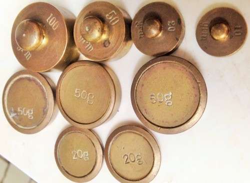 Antique 4 BRASS CAPSTAN SHAPE SCALE WEIGHTS BOXED+7assorted*5 flat+*2!GREAT COUNTRY HOME DECOR!