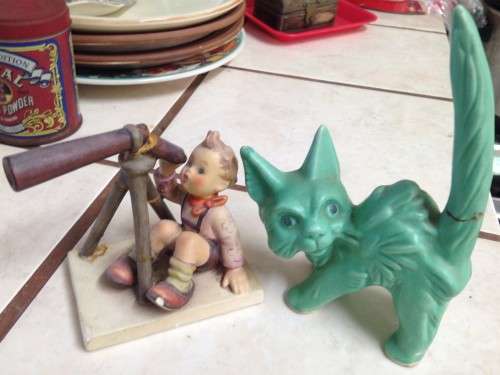 bid each one*1 BOY  HUMMEL+1 SYLVAC SCARDY CAT-BESWICK DOG REPAIRED DAMAGES TO CERAMIC* SO.So  Sweet