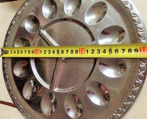 chrome PLATED egg or snail oyster platter *L@@KatMyBuyNow*NO WAIT