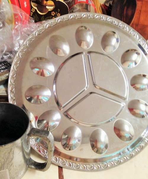 chrome PLATED egg or snail oyster platter *L@@KatMyBuyNow*NO WAIT