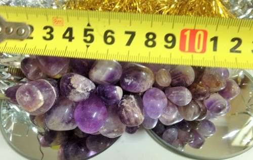 GondolaVaseAMETHYST GRAPES*SEMI PRECIOUS STONES *GREAT COUNTRYHomeDecor*L@@KatMyBUY NOW.*NO WAITING