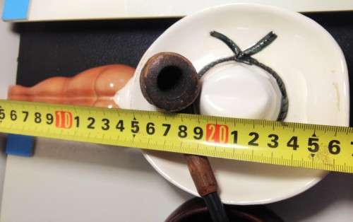 Wood Pipe+1952Rhodesian teakAshtray*+CeramicLady GREAT COUNTRyHOMeDECOR*L@@katMY*BUYNOW*NO WAITING*
