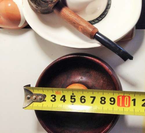 Wood Pipe+1952Rhodesian teakAshtray*+CeramicLady GREAT COUNTRyHOMeDECOR*L@@katMY*BUYNOW*NO WAITING*