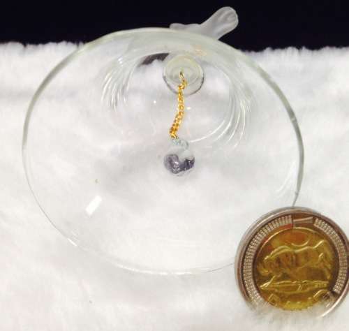 BELL- GLASS CRYSTAL*FROSTED BIRD ON TOP OF HANDEL!!GREAT COUNTRY HOME DECOR!!!