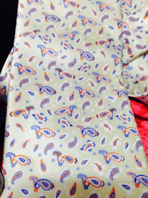 EXQUISITE "CRYSTAL"SILKPaisley tie+Elephants *GREAT COUNTRY HOME DECOR*L@@K AtmyBUY NOW*NO WAITING