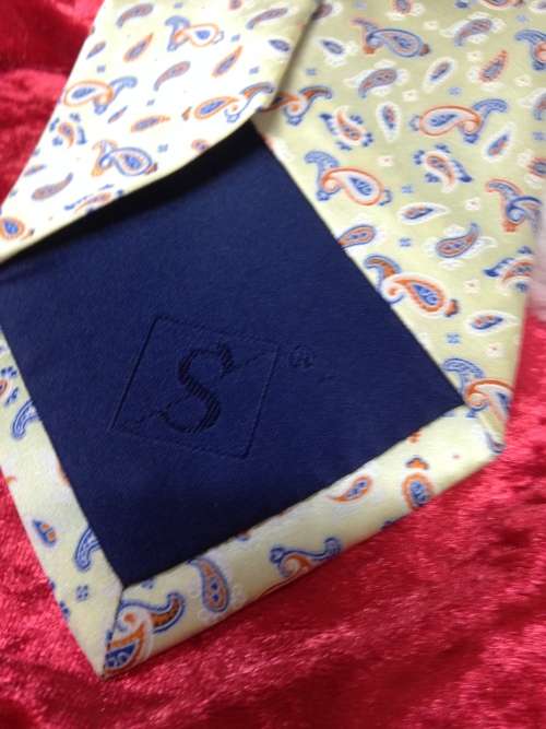 EXQUISITE "CRYSTAL"SILKPaisley tie+Elephants *GREAT COUNTRY HOME DECOR*L@@K AtmyBUY NOW*NO WAITING