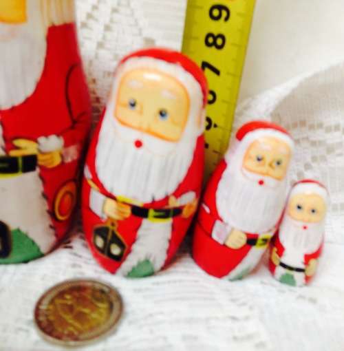 EXQUISITE*4NestingDollsFatherChristmasSmall*GREAT COUNTRY HOME DECOR*L@@KatMyBUY NOWitems*NO WAITiNG