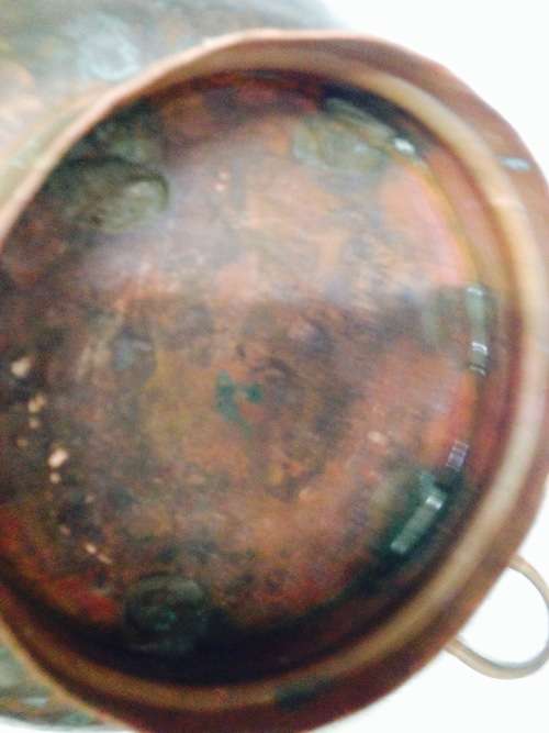 *EXCEPTIONAL****COPPER BOWL seeFab HANDLES -Patenta excellent *GREAT COUNTRY HOME DECOR*L@@KatBuyNow