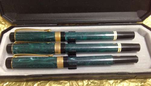 Fabulous Set *Marbled Fountain Iridium NibGermany&2READ*GREAT COUNTRYHomeDecor*L@@Kat MY 900 BUYNOW