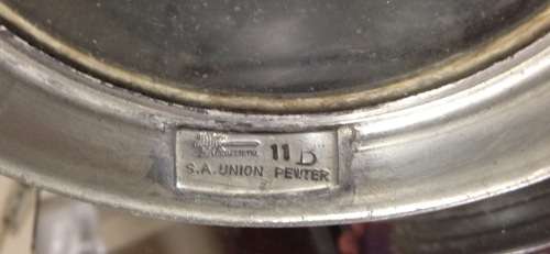 !!!WOW!!!4 items*1955 Pewter 3 Muggs Beer Union 4 items South Africa glass bottoms+ 1 other all one