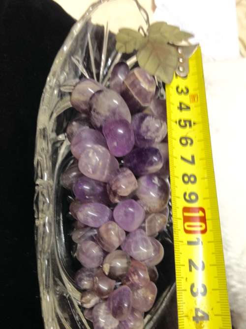 GondolaVaseAMETHYST GRAPES*SEMI PRECIOUS STONES *GREAT COUNTRYHomeDecor*L@@KatMyBUY NOW.*NO WAITING
