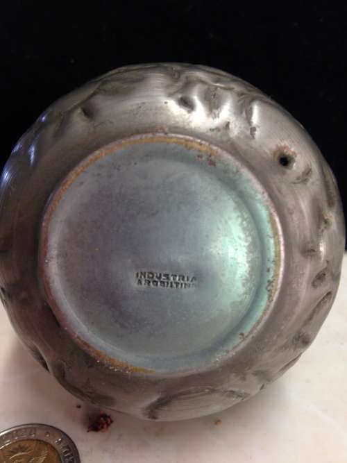 Bombilla tea 1 metal straw Strainer Argentina +1 Gourd which has silver tone metal chase work