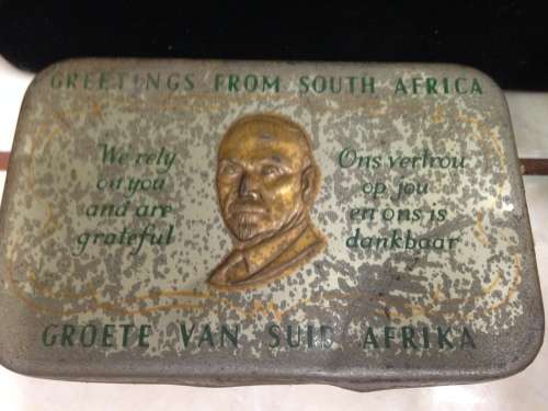 2TINS*WW2GiftTinJanSmutsen A cigarette tin*GREAT COUNTRY HOME DECORLookatmyBUYNOWitemNOWAITING