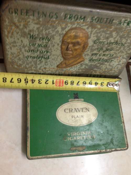 2TINS*WW2GiftTinJanSmutsen A cigarette tin*GREAT COUNTRY HOME DECORLookatmyBUYNOWitemNOWAITING