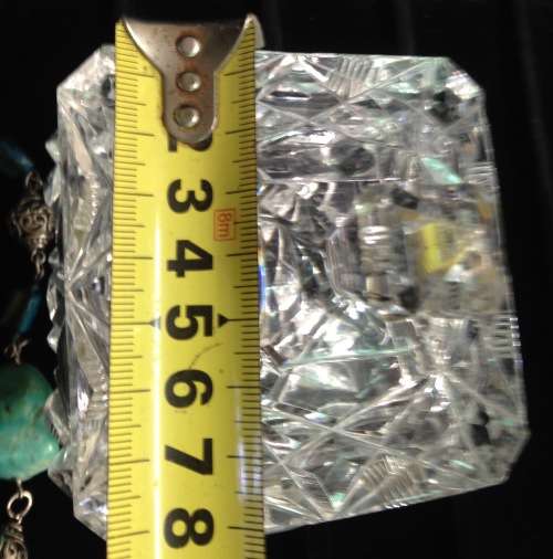 Bohemian CRYSTAL Trinket Box -chips-Look at All My BUY NOW Listings NO WAITING