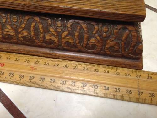 OAK  Clock Converted to Display Case Blue lined Arch